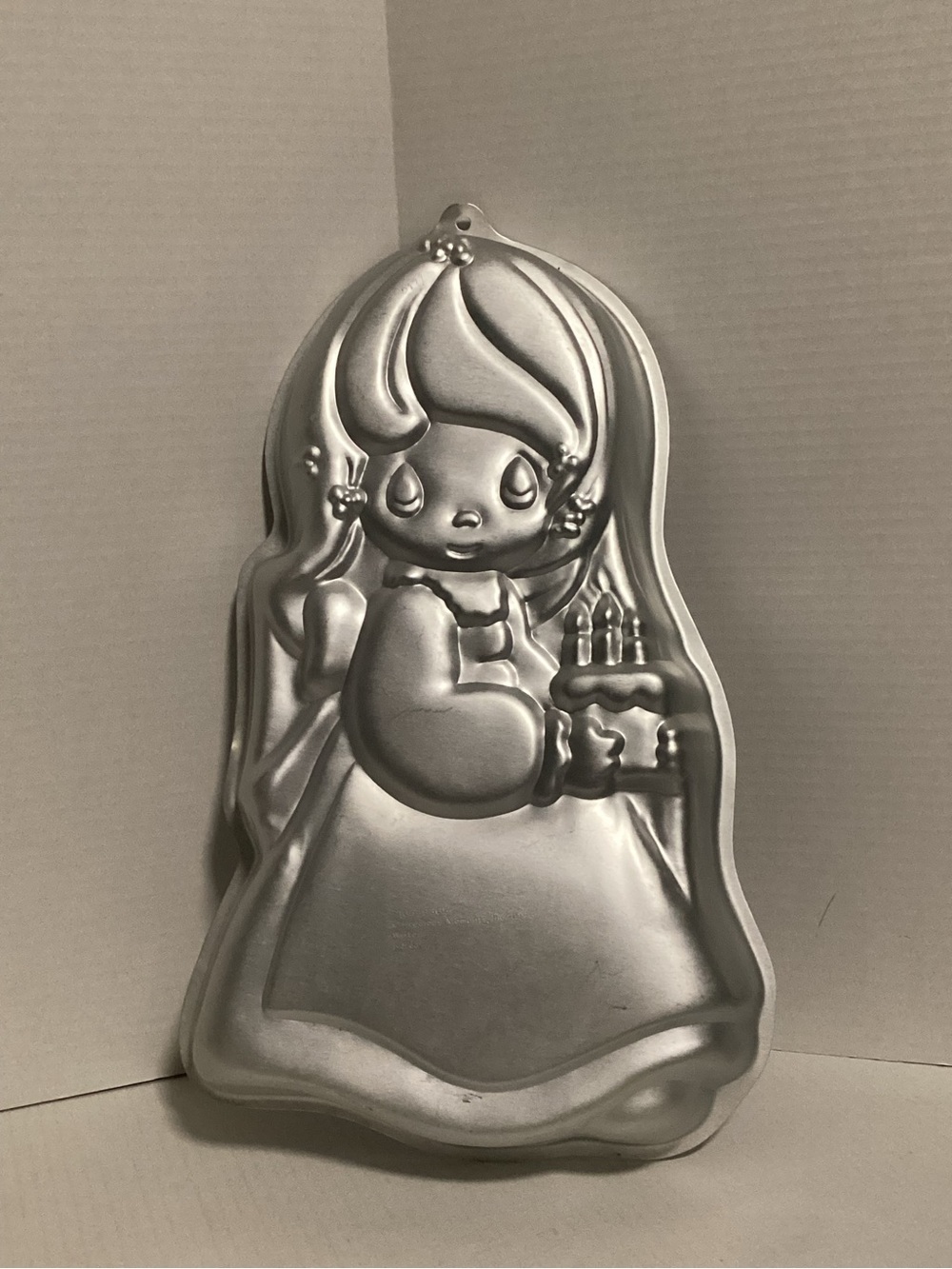 Vintage 1993 Wilton Silver Precious Moments Girl Cake Pan Mold